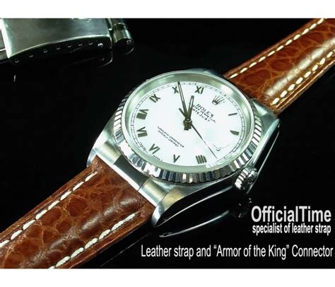 rolex 16234 leather strap|authentic rolex leather strap.